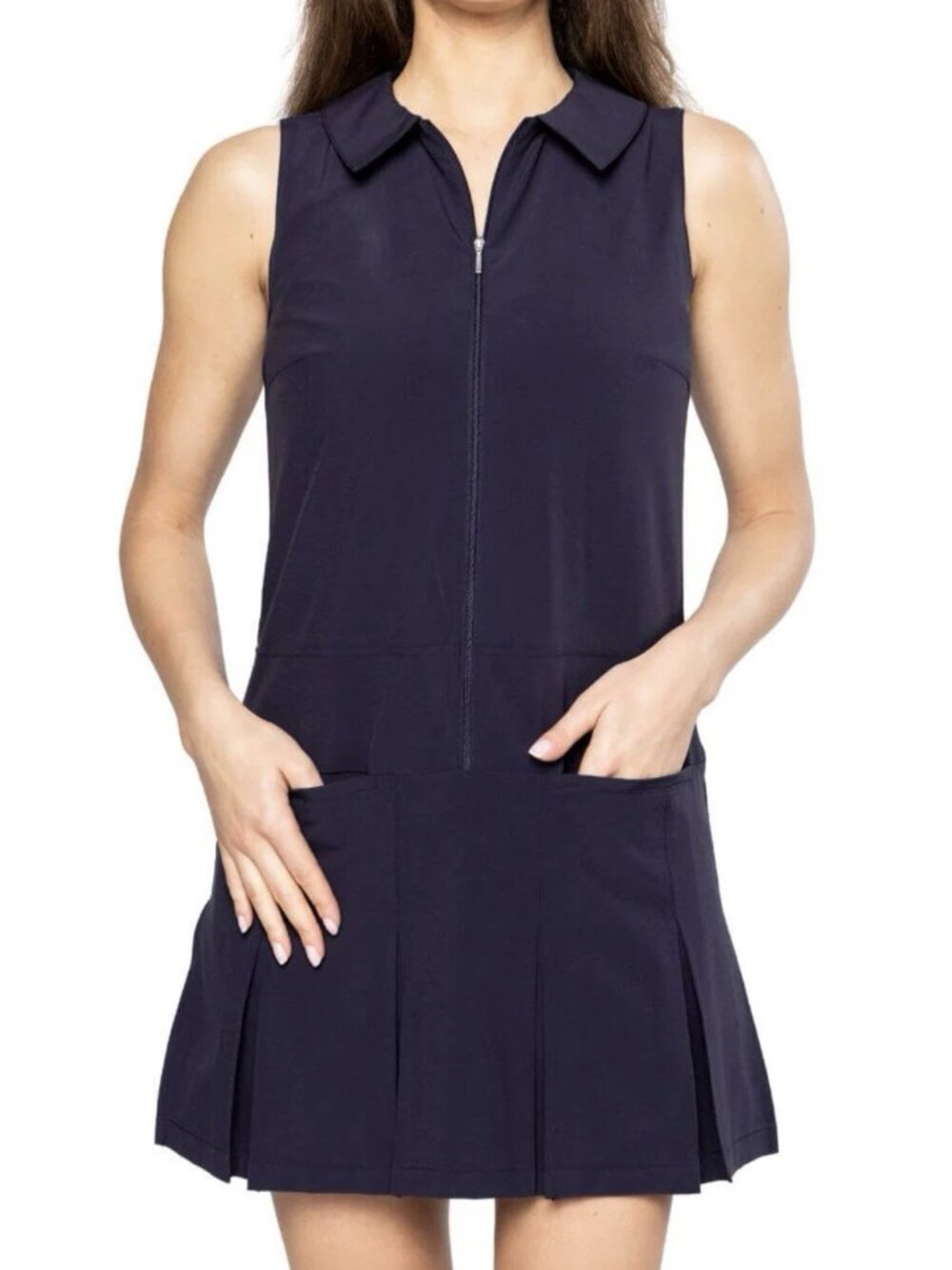 Golftini Women's Tini Times Pleated Golf Dress Size Small Blue NWT